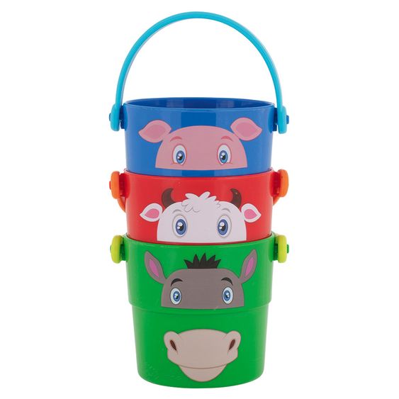 Fashy Stapelbecher 3er Set - Tiergesichter
