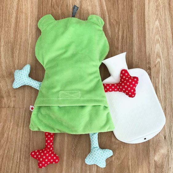 Fashy Wärmetier mit Wärmflasche 0,8 l - Frosch Funny