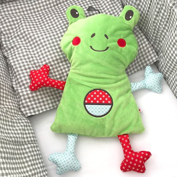 Fashy Wärmetier mit Wärmflasche 0,8 l - Frosch Funny