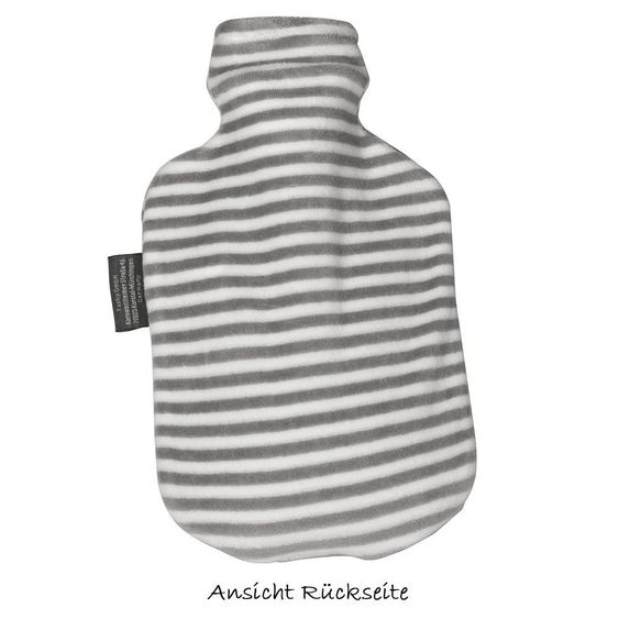 Fashy Wärmflasche 0,8 L mit Flauschbezug - Lovable Donkey Grau