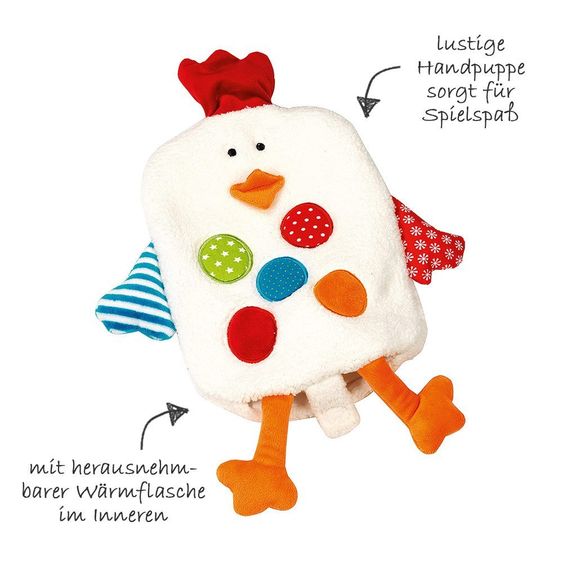 Fashy Wärmflasche & Handpuppe - Huhn Hanni