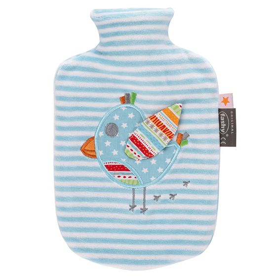 Fashy Wärmflasche mit Flauschbezug 0,8 l - Vogel