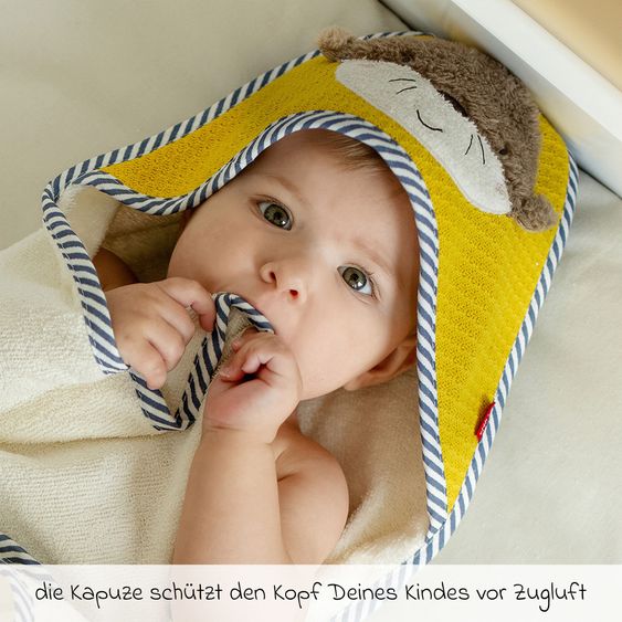 Fehn 2-tlg. Bade-Set - Kapuzenbadetuch & Badetier - Otter