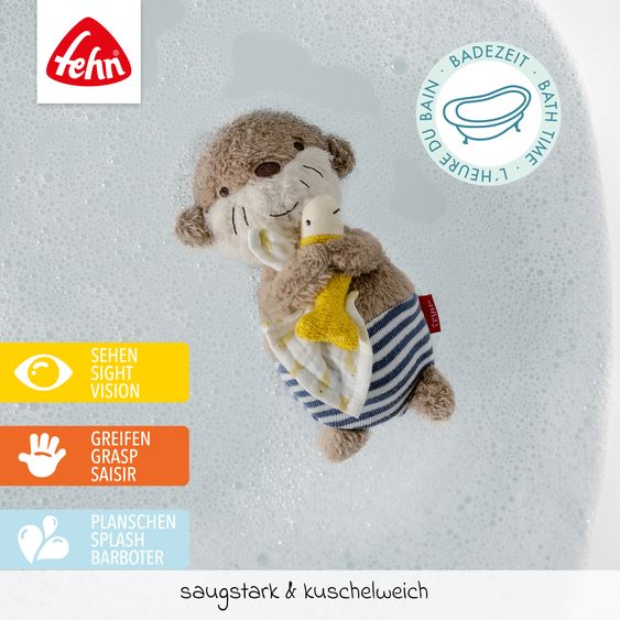 Fehn 2-tlg. Bade-Set - Kapuzenbadetuch & Badetier - Otter