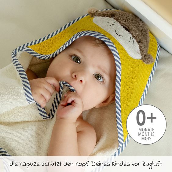Fehn Set Bain 2 Pièces - Cape De Bain À Capuche & Gant De Toilette - Loutre
