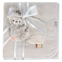 2-tlg. Set Kuscheldecke + Greifling 75 x 100 cm - Faultier