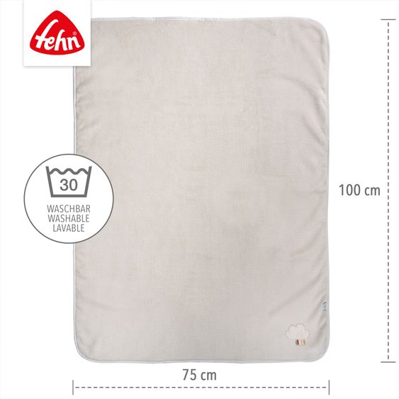 Fehn 2-tlg. Set Kuscheldecke + Greifling 75 x 100 cm - Faultier