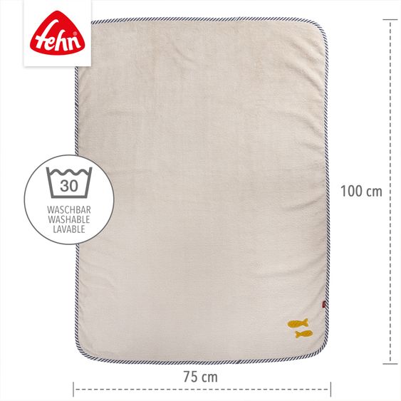 Fehn 2-tlg. Set Kuscheldecke + Greifling 75 x 100 cm - Otter