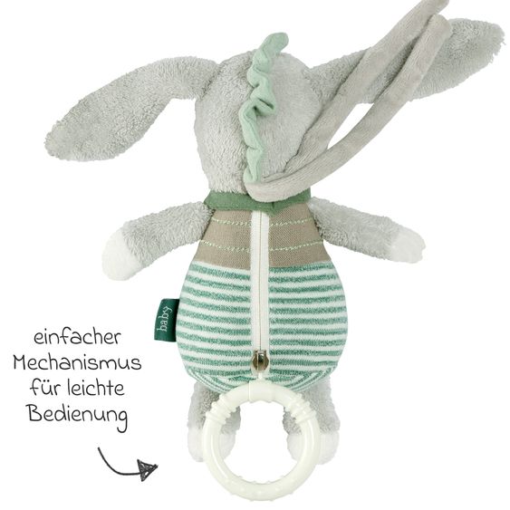 Fehn 3-tlg. Geschenk-Set zur Geburt Eselchen Exklusiv - Spieluhr + Schmusetuch + Greifling