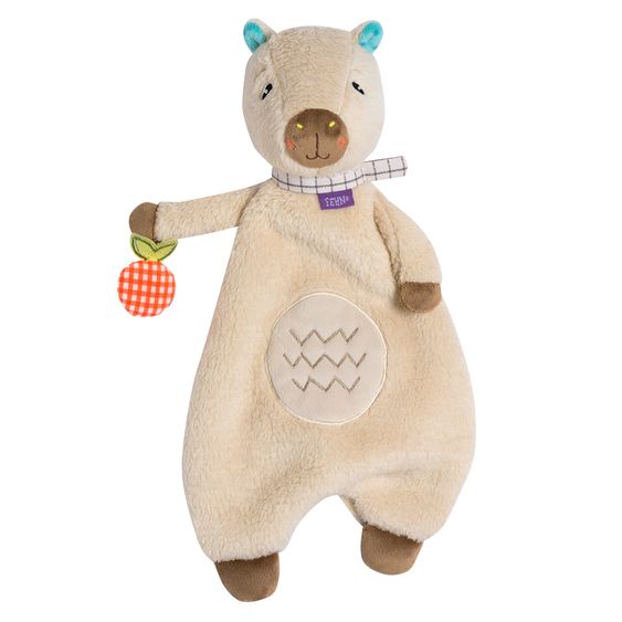 Fehn 3-tlg. Geschenk-Set zur Geburt - Schmusetuch, Spieluhr & Greifling - Capybara