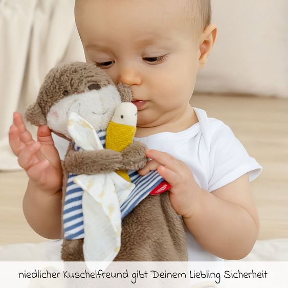 Fehn 3-tlg. Geschenk-Set zur Geburt Schmusetuch, Spieluhr & Greifling - Otter