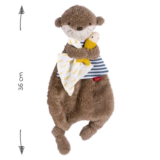 Fehn 3-tlg. Geschenk-Set zur Geburt Schmusetuch, Spieluhr & Greifling - Otter