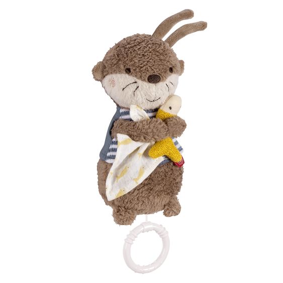 Fehn 3-tlg. Geschenk-Set zur Geburt Schmusetuch, Spieluhr & Greifling - Otter