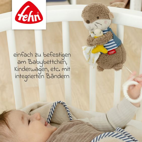 Fehn 3-tlg. Geschenk-Set zur Geburt Schmusetuch, Spieluhr & Greifling - Otter