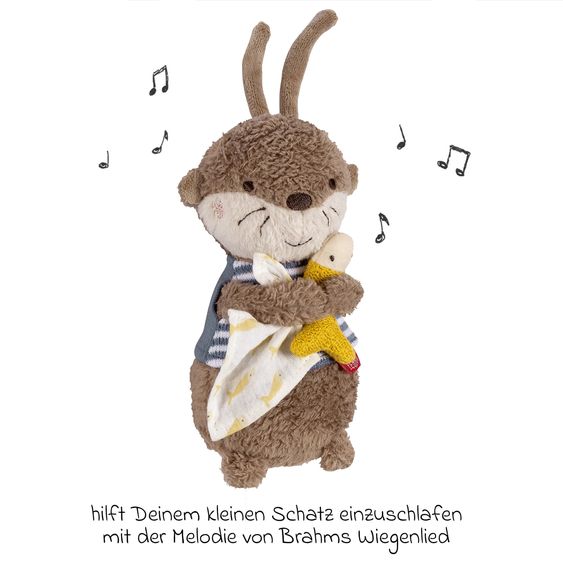 Fehn 3-tlg. Geschenk-Set zur Geburt Schmusetuch, Spieluhr & Greifling - Otter