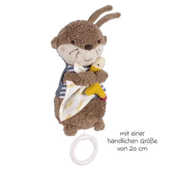Fehn 3-tlg. Geschenk-Set zur Geburt Schmusetuch, Spieluhr & Greifling - Otter
