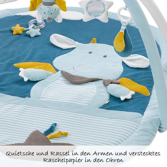 Fehn 3D Activity-Decke Little Castle + GRATIS Strampler & Shirt- Let´s have a Party