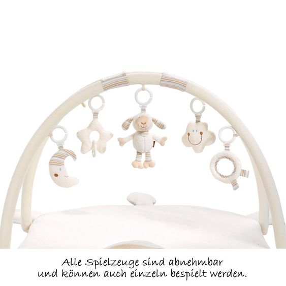 Fehn 3D Activity-Decke Schaf - Baby Love + GRATIS Schlafanzug & Knistertier NATUR aus Bio-Baumwolle