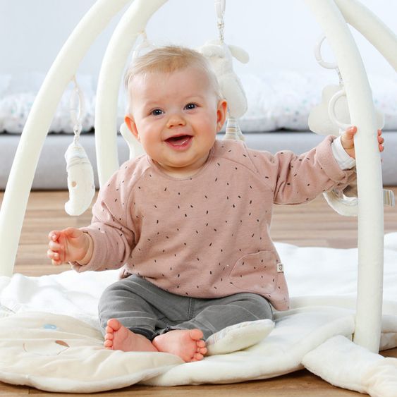 Fehn 3D Activity-Decke Schaf - Baby Love + GRATIS Schlafanzug & Knistertier NATUR aus Bio-Baumwolle