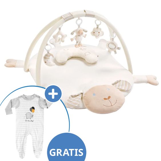 Fehn 3D Activity-Decke Schaf - Baby Love + GRATIS Strampler & Shirt- Let´s have a Party