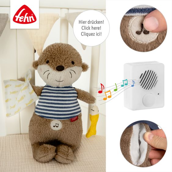 Fehn Aide À L’Endormissement / Boîte À Musique 27 Cm - Loutre