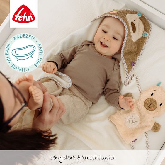 Fehn Hooded Bath Towel - Capybara