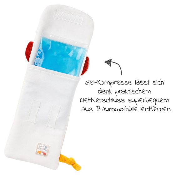 Fehn Kühl- und Wärmekissen NATUR aus Bio-Baumwolle - Zebra