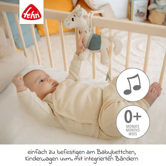 Fehn Mini-Spieluhr NATUR aus Bio-Baumwolle 23 cm - Pferdinand