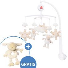 Musik-Mobile + GRATIS Greifling mit Rassel - Schaf - Baby Love