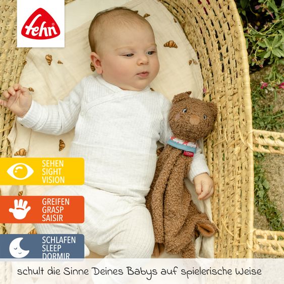 Fehn Schmusetuch / Schnuffeltuch - Bär