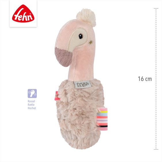 Fehn Sonaglio a bastoncino 16 cm - Fenicottero