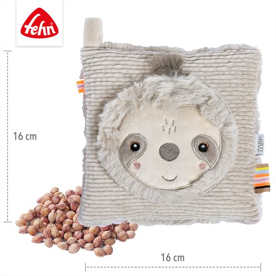 Fehn Wärmekissen mit Kirschkern-Füllung 16 x 16 cm - Faultier