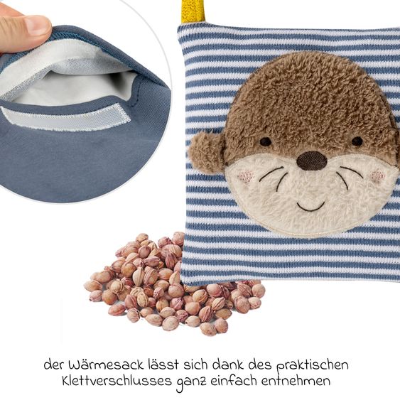 Fehn Wärmekissen mit Kirschkern-Füllung 17 x 17 cm - Otter