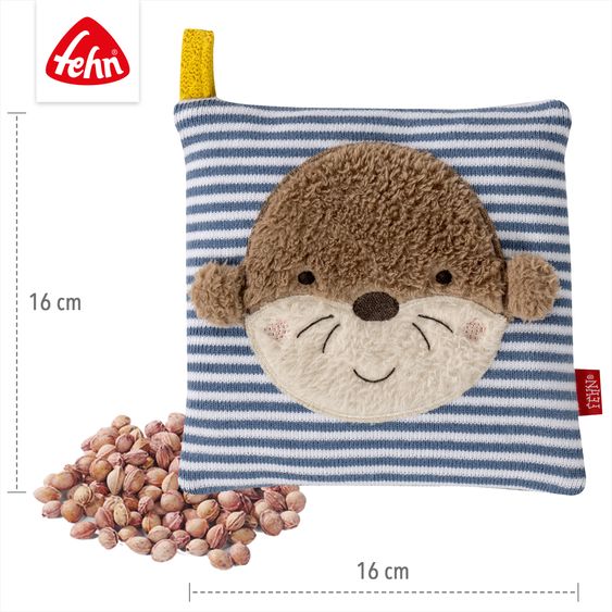 Fehn Wärmekissen mit Kirschkern-Füllung 17 x 17 cm - Otter