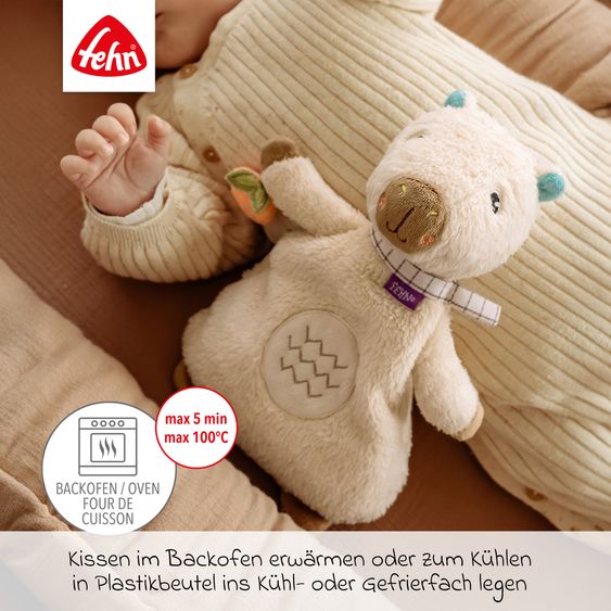 Fehn Animale riscaldante con imbottitura di noccioli di ciliegia 25 cm - Capibara