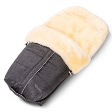 Lammfell-Fußsack Aspen für Buggy, Sport- & Kinderwagen - Graphite Melange