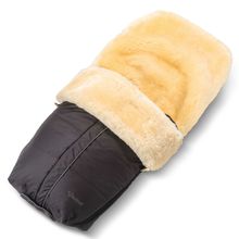 Lammfell-Fußsack Aspen für Buggy, Sport- & Kinderwagen - Schwarz