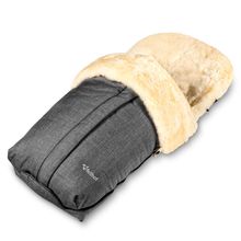Lammfell-Fußsack Cortina für Buggy, Sport- & Kinderwagen - Graphite Melange