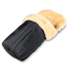 Lammfell-Fußsack Cortina für Buggy, Sport- & Kinderwagen - Schwarz