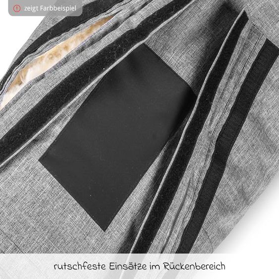 Fellhof Lammfell-Fußsack Gastein für Babyschalen & Babywannen - Graphite Melange
