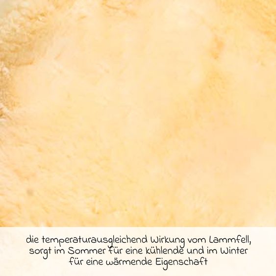 Fellhof Lammfell-Fußsack Hochsölden für Buggy, Sport- & Kinderwagen - Beige Melange