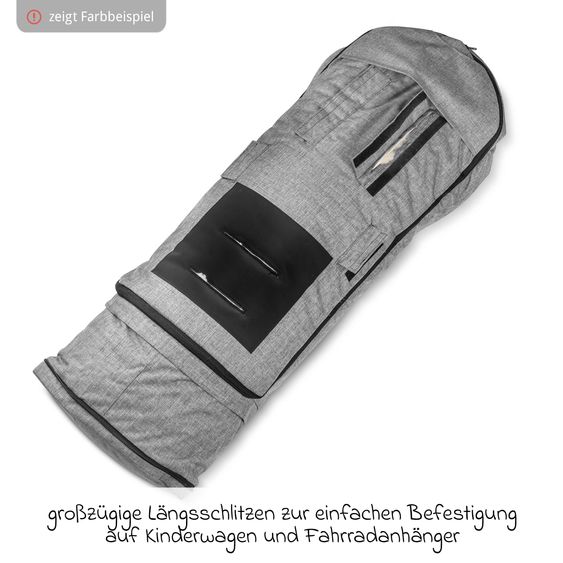 Fellhof Lammfell-Fußsack Hochsölden für Buggy, Sport- & Kinderwagen - Graphite Melange