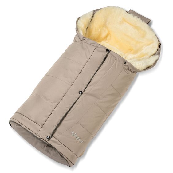 Fellhof Lammfell-Fußsack Kitzbühl für Buggy, Sport- und Kinderwagen - Beige