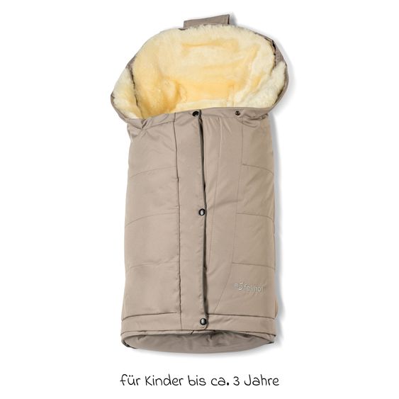 Fellhof Lammfell-Fußsack Kitzbühl für Buggy, Sport- und Kinderwagen - Beige