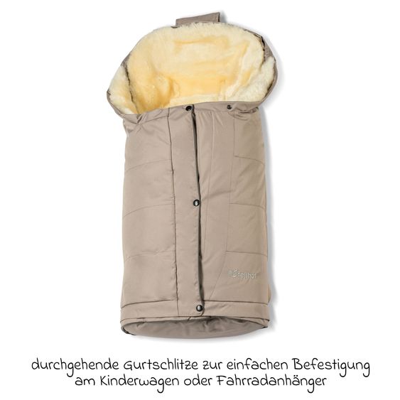 Fellhof Lammfell-Fußsack Kitzbühl für Buggy, Sport- und Kinderwagen - Beige