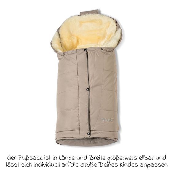 Fellhof Lammfell-Fußsack Kitzbühl für Buggy, Sport- und Kinderwagen - Beige