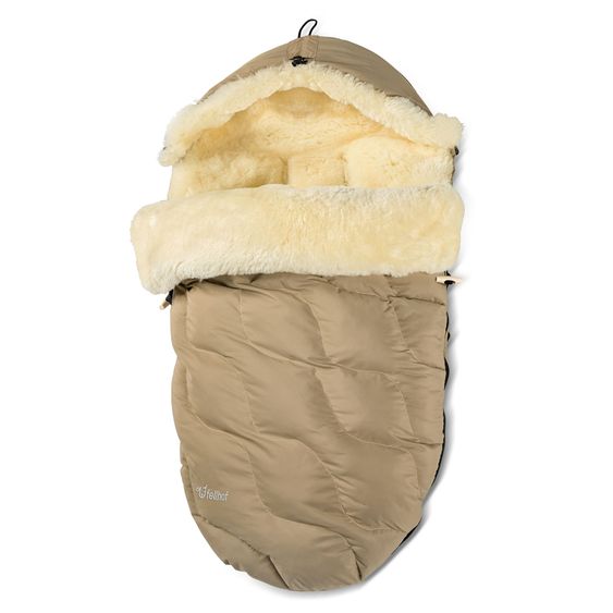 Fellhof Lammfell-Fußsack Winterberg für Buggy, Sport- & Kinderwagen - Beige