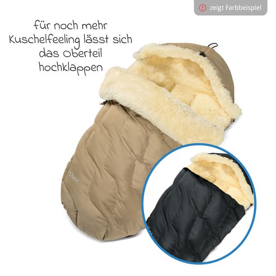 Fellhof Lammfell-Fußsack Winterberg für Buggy, Sport- & Kinderwagen - Beige