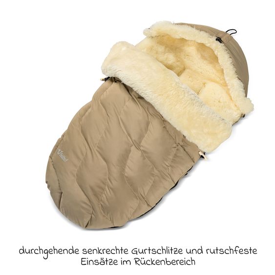 Fellhof Lammfell-Fußsack Winterberg für Buggy, Sport- & Kinderwagen - Beige