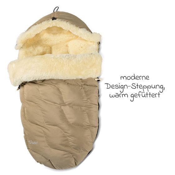 Fellhof Lammfell-Fußsack Winterberg für Buggy, Sport- & Kinderwagen - Beige